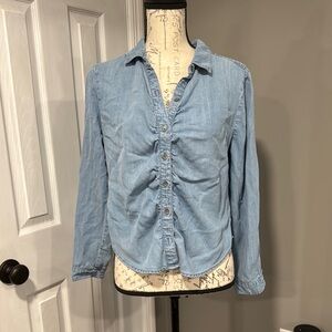 Anthropologie Blue Button Down Shirt
